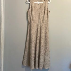 Charter Club Linen Dress With Silk Detailing Size 8